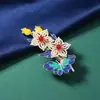 Nuevo Pasador Lateral Clásico Flor de Mariposa Esmaltada Estilo Chino, Pinza Tradicional para Flequillo, Pinza Lateral, Pasador para Cabello Suelto, Accesorio para el Cabello de Cheongsam