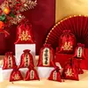 Nova bolsa portátil para doces de casamento, bolsa de tecido para doces de noivado e lembrancinha de casamento, caixa de doces de casamento de alta qualidade, bolsa elegante para embalagem de presente