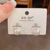 Pendientes de botón de perla con barra de metal, nuevos, elegantes, simples, de verano, diseño elegante, de lujo ligero, suaves, versátiles, para mujer