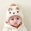 Chapéu Estilo Coreano para Meninos Novo Outono Inverno Super Fofo para Bebês Chapéu de Tricô de Coelho para Uso Externo Chapéu Pulôver Meninos Meninas Bebês Recém-Nascidos