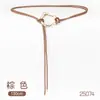 Cinto de Corda de Couro Macio com Fivela Dourada e Nó para Mulheres com Suéter, Casaco e Saia Cinto Fino Decorativo Corda de Cintura em PU Simples e Fashion