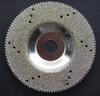 Suministro spot de plato de rectificado de diamante con dientes y agujeros tipo copa 60 mesh -46 mesh arena gruesa piedra hierro fundido