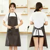 Delantal de PVC Grueso con Correa Ajustable Transfronteriza, Impermeable y a Prueba de Aceite para Uso en Cocina Doméstica, Ropa de Trabajo para Cafetería, Personalizable con Texto