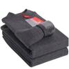 Suéter de Algodón Grueso Holgado de Otoño para Hombres de Mediana Edad y Mayores, Pantalones de Talla Grande con Forro Polar, Conjunto de Ropa Interior Térmica para Hombre con Cuello Alto