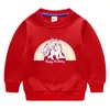 Suéter infantil de color liso para Otoño e Invierno, estilo occidental, nuevo, para niños medianos y grandes, con forro polar, grueso, cálido, top de invierno