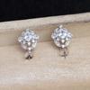 Accesorios DIY Perla Plata S925 Aretes Retro Soporte Vacío Producto Semiterminado 9-12 mm Soporte para Aretes Estilo Palacio Jg5984