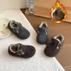 Zapatos de Algodón para Niñas 2026 Birkenstock Zapatos de Invierno para Niños Forrados de Felpa Cálidos Nuevos Suela Suave Mocasines para Bebé Niños Modernos