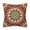Funda de Almohada Patrón Vintage Alfombra Turca Persa Cojín Decorativo para el Hogar Funda de Almohada Lino