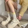 Calcetines arcoíris para mujer de media caña verano estilo coreano lindo estilo japonés popular en línea modernos medias de verano para niñas delgados primavera y otoño