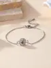Pulsera de Cadena de Caja de Acero Inoxidable Personalizada con Proyección de 100 Idiomas Te Amo, Imagen a Color de Alta Definición