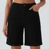 Shorts de mezclilla sueltos de pierna ancha elásticos en cuatro direcciones para comercio exterior de Tiktok para mujeres, shorts de mezclilla rectos de cintura alta de verano
