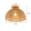 Lámpara de Techo de Jaula Tejida a Mano Estilo Madera Log Crema Venta Caliente Transfronteriza Tienda de Alojamiento Rural Restaurante Bar Dormitorio