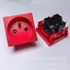 Soquete Vermelho Soquete Francês F-01-45 Soquete 45*45 Soquete Plugue de Energia Móvel para Exterior