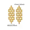 Pendientes de acero inoxidable de estilo ins Europa y Estados Unidos transfronterizos para mujer, sentido de alta calidad, horno 18K, pendientes lisos irregulares, no se decoloran