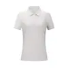 Camisa Polo Esportiva Leve Feminina 175g, Camiseta Sem Costura Colada com Toque Gelado de Manga Curta, Uniforme de Equipe com Logo Impresso