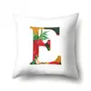 Funda de almohada de poliéster estampado de flor acuarela decoración de coche 26 letras inglesas funda de cojín para el hogar QTB14