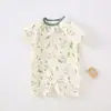 Mameluco de bebé Clase A Algodón Puro Gasa Verano Manga Corta Verano Delgado Fresco para Bebé Traje de Gateo