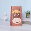 Bolsa de Dulces Serie Granja de Dibujos Animados Creativa con Calcomanías Bolsa de Papel Kraft Bolsa de Regalo para Fiesta