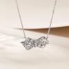 Collar Colgante de Plata de Ley Popular Japonés y Coreano Más Vendido Tonglin Transfronterizo para Mujer, Elegante Collar de Plata de Ley S925 con Circonita de Lujo Ligero