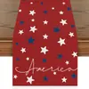 Camino de Mesa Vintage Estilo Americano Transfronterizo, Mantel Navideño de Lino Estampado, Mantel Largo Decorativo, Mesa de Centro Estilo Lujo Ligero