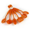 Juego pequeño de utensilios de cocina de nailon de 6 piezas de plástico antiadherente para olla, cuchara, espátula, juego de utensilios de cocina