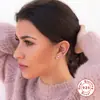 Brincos Triangulares Fashion Personalizados de Prata de Lei S925 Brincos Redondos Tendência Europeia e Americana Conjunto de 3 Peças de Mini Brincos Cravejados com Diamantes