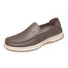 Zapatos Casuales de Cuero para Hombres Mayores sin Cordones, Fáciles de Poner y Quitar, Suela Suave Antideslizante, Zapatos Casuales Versátiles 50152