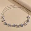 Cadena de Cintura Metálica Plegada de Estrella de Mar y Concha Transfronteriza Europea y Americana Adorno de Cintura Suave y Fresco Lujo Ligero Sensación de Alta Gama Accesorio Versátil para Mujeres