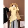 Camiseta blanca casual de manga corta para mujer talla plus, top de verano con hombros normales, favorecedor para figuras curvilíneas