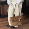 Bolso Tote Casual de Gamuza de Gran Capacidad para Mujer 2026 Nueva Moda Otoño/Invierno Bolso de Hombro Simple Retro Superficie Suave Bolso para Mujer