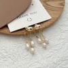 Pendientes con borlas y colgantes de perlas de agua dulce de diseño para mujer, de alta calidad, con temperamento de nicho simple, suaves y ligeros, de lujo.