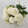 Atacado de Fabricante Cravo de 7 Pontas em Tecido de Seda com Caracteres de Bênção Decoração para Sala de Estar Arranjo de Casamento Flores Falsas Buquê Artificial Simulado
