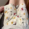 Pantalones Cortos de Pijama para Mujer de Verano Estilo Celebridad de Internet Ins Algodón Suave para Bebé Sueltos Finos para Caminar en Casa Casual de Moda Pantalones Anti-mosquitos