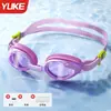 Nuevo modelo de gafas de natación, impermeables, antivaho, alta definición, gafas de natación de marco grande para niños y niñas, conjunto profesional de gafas de buceo y gorro de natación