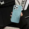 Capa Magnética Gosy de TPU para Celular Adequada para Apple 16PROMAX Fosca 15 Capa Macia 14 Orifício Grande 12 Anel Fino 11
