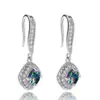 Joias da Moda Europeia e Americana Novo Desejo Amazon Aliexpress Ebay Popular Brincos Quadrados de Zircônia Cravejados de Strass