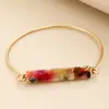 Joyería de Estilo Europeo y Americano, Versión Coreana, Pulsera Geométrica Simple con Diseño Degradado, Pulsera de Resina de Moda Multicolor para Mujer, Transfronterizo
