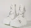 Botines Martin Originales Night Knight para chica popular, suela gruesa, punta redonda, super geniales, hebilla, cordones decorativos, Botines Martin