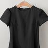 Vestido de Manga Curta para Mulheres, Novo Estilo Verão 2026, Elegante Vestido Suit de Material Fino, Vestido Curto Evasê Emagrecedor com Ajuste na Cintura