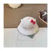 Novo Chapéu de Pescador e Boné de Basebol Infantis Desenho Animado Super Fofo Laço Gatinho Versátil, Divertido, Casual e Doce