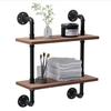 Estante flotante de baño con tubería industrial transfronteriza, estantería de escalera de madera rústica, estantería de madera rústica montada en la pared, decoración para sala de estar