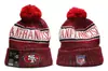 Chapéu de Tricô Rugby Exportado Transfronteiriço com Bordado, Chapéu de Tricô de Equipe, Chapéu para Clima Frio, Forrado com Fleece, Proteção Quente para Orelhas, Chapéu Esportivo para Casais