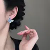 Pendientes de Mariposa de Color Mágico Aurora con Circonita para Mujer, Lujo Ligero, Diseño de Nicho, Pendientes con Sentido Avanzado, Conchas de Abulón de Mar Profundo, Accesorios para Orejas