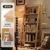 Estante de Livros de Madeira Maciça Contra a Parede Sala de Estar Retro Rack de Armazenamento de Múltiplas Camadas Casa Armário de Exibição Criativo Estante em Forma de Escada Rack de Armazenamento