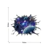 Azul Romántico Serie Galaxia Creativo Elegante Dormitorio Sala de Estar Sofá Fondo Pared Adhesivo de Pared Decorativo Mu5011