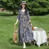 Item Tendência do Verão 2026: Vestido de Algodão e Seda de Alta Qualidade para Mães de Meia-Idade, Vestido de Praia Estilo Férias para Sessões de Fotos em Sanya