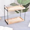 Estante de almacenamiento multiusos de tres capas de madera maciza, estante de almacenamiento para baño, estante de almacenamiento para condimentos de cocina, estante de almacenamiento de escritorio