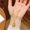Loja de Ouro Mesmo Estilo Ouro de Areia Antigo Colar de Cabacinha da Paz e da Alegria Rotativo Cabacinha da Fortuna Oca Colar Feminino Atacado