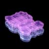 Caja de Plástico para Cuentas de Arroz, Botones, Cuentas con Letras de Patrón Arcoíris, Caja de Almacenamiento para Gomas Elásticas y Accesorios, Plegable con Tapa