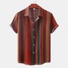 Comércio Exterior AliExpress 2022 Verão Nova Estampada Manga Curta Camisa Floral Masculina Europeia e Americana Floral Camisa Masculina de Manga Curta para Homens